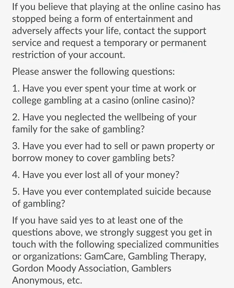 1GO Responsible Gambling page section on self-exclusion through support