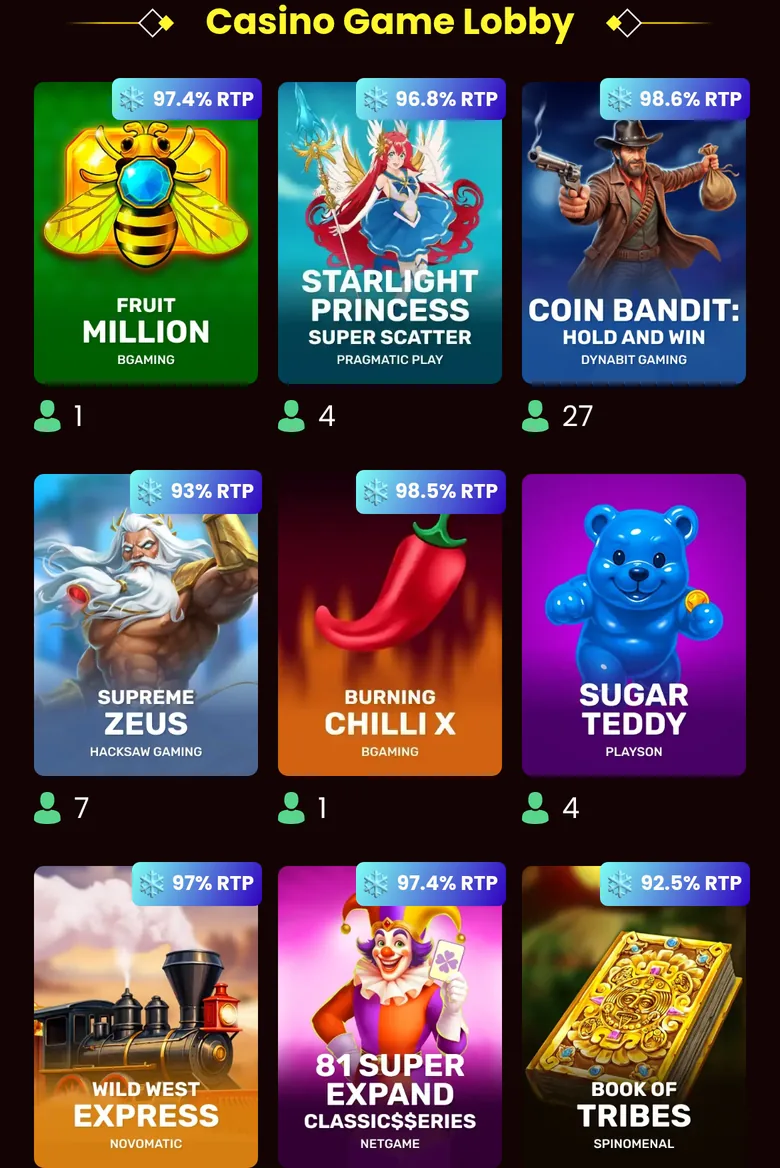 DragonSlots casino game lobby on a phone in New Zealand with pokies from BGaming, Pragmatic Play, Hacksaw Gaming and Playson