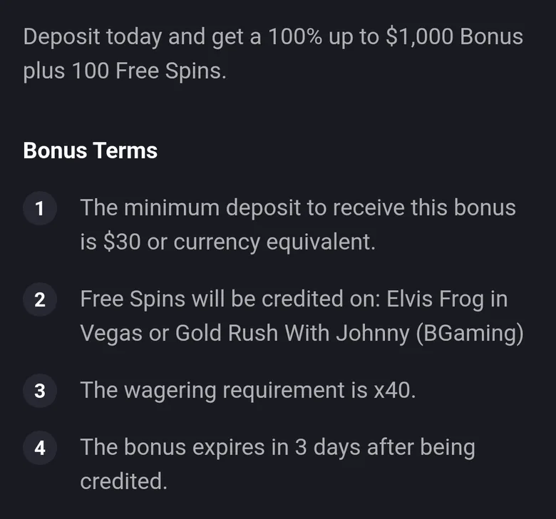 Fortune Play first deposit bonus terms showing 40x wagering and a 3-day expiry