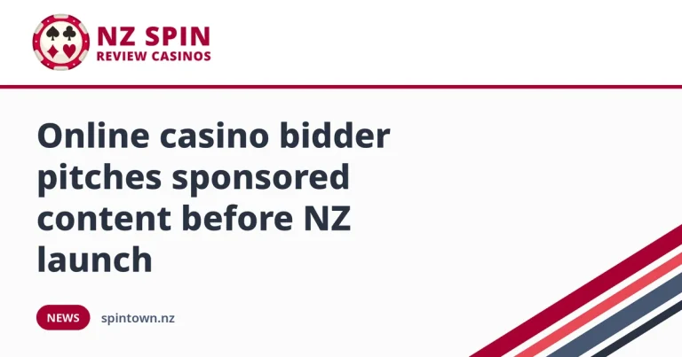 Online casino bidder pitches sponsored content before NZ launch
