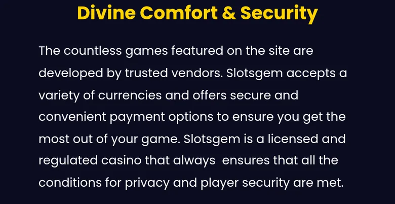 SlotsGem About Us page claiming it is a licensed and regulated casino without naming a licence