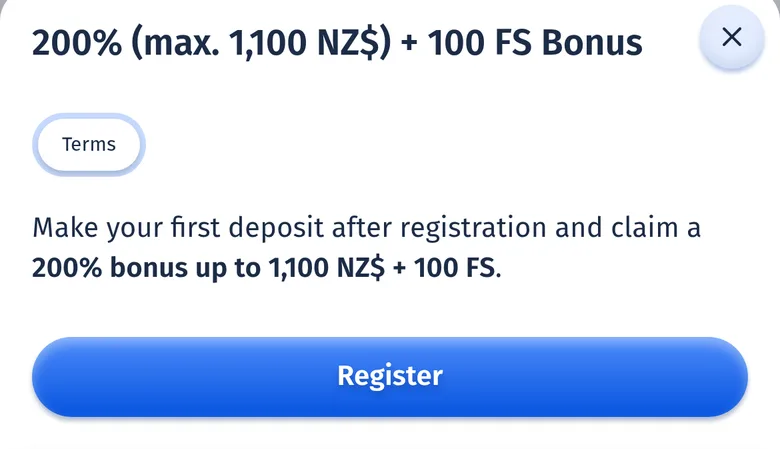 SpinCity first deposit bonus details: 200% up to 1,100 NZ$ plus 100 free spins, no wagering stated